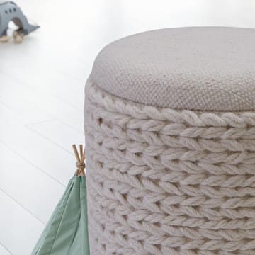 Ivoino Skammel 40 cm - cremefarvet - Møbler - Stole & lænestole - Taburet & skammel - Puf - Puf med opbevaring