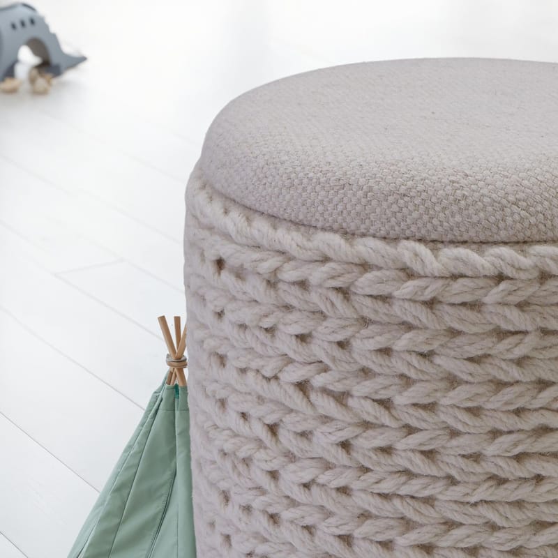 Ivoino Skammel 40 cm - cremefarvet - Møbler - Stole & lænestole - Taburet & skammel - Puf - Puf med opbevaring