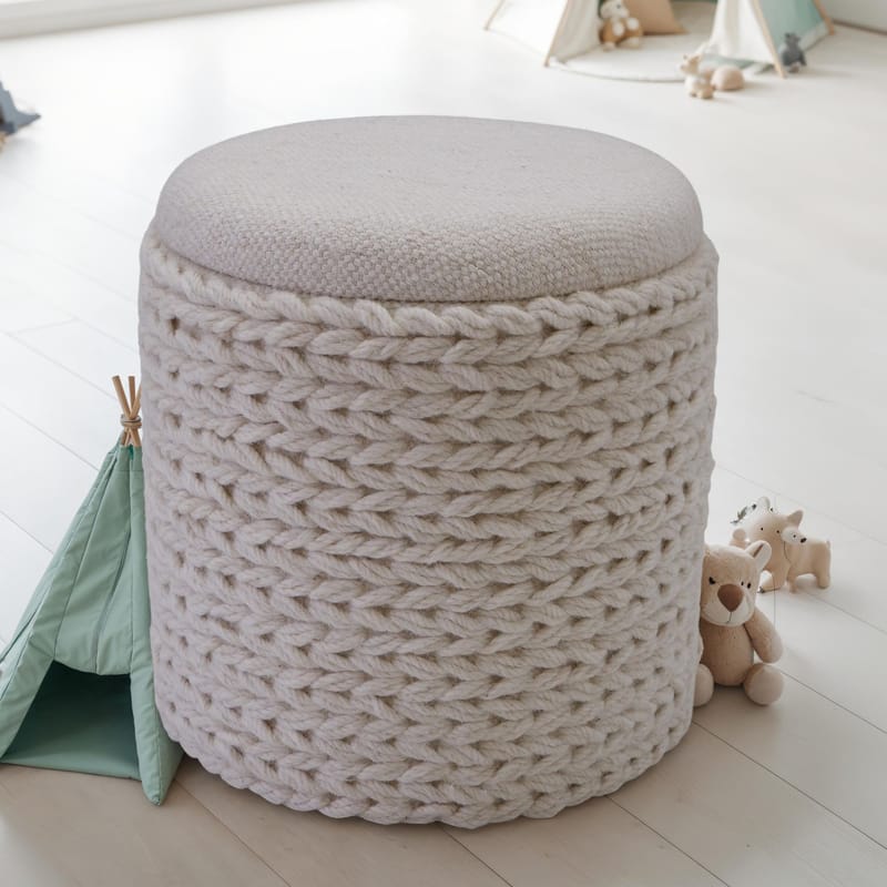 Ivoino Skammel 40 cm - cremefarvet - Møbler - Stole & lænestole - Taburet & skammel - Puf - Puf med opbevaring