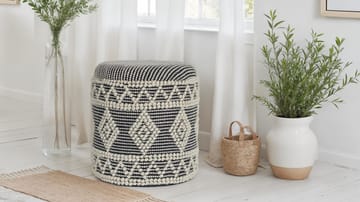 Ivoino Skammel 40 cm - Sort/Hvid - Møbler - Stole & lænestole - Taburet & skammel - Puf - Puf med opbevaring