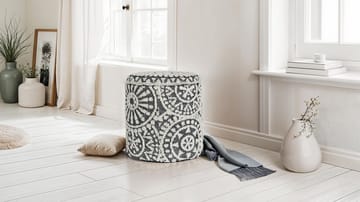 Ivoino Skammel 40 cm - Sort/Hvid - Møbler - Stole & lænestole - Taburet & skammel - Puf - Puf med opbevaring