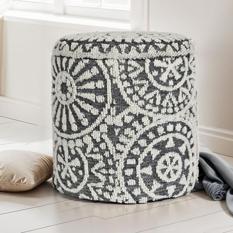 Ivoino Skammel 40 cm - Sort/Hvid - Møbler - Stole & lænestole - Taburet & skammel - Puf - Puf med opbevaring