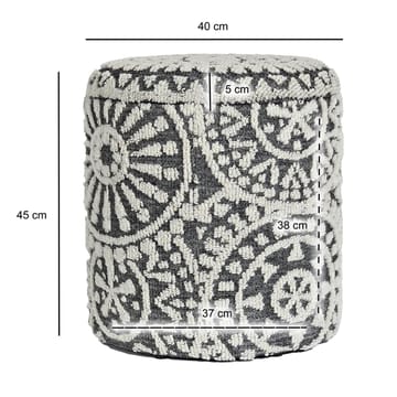 Ivoino Skammel 40 cm - Sort/Hvid - Møbler - Stole & lænestole - Taburet & skammel - Puf - Puf med opbevaring