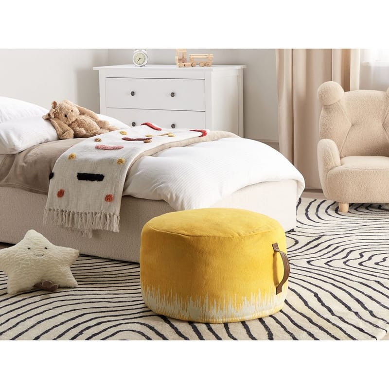 Puf Kawai - Gul, hvid - Møbler - Stole & lænestole - Taburet & skammel - Ottoman