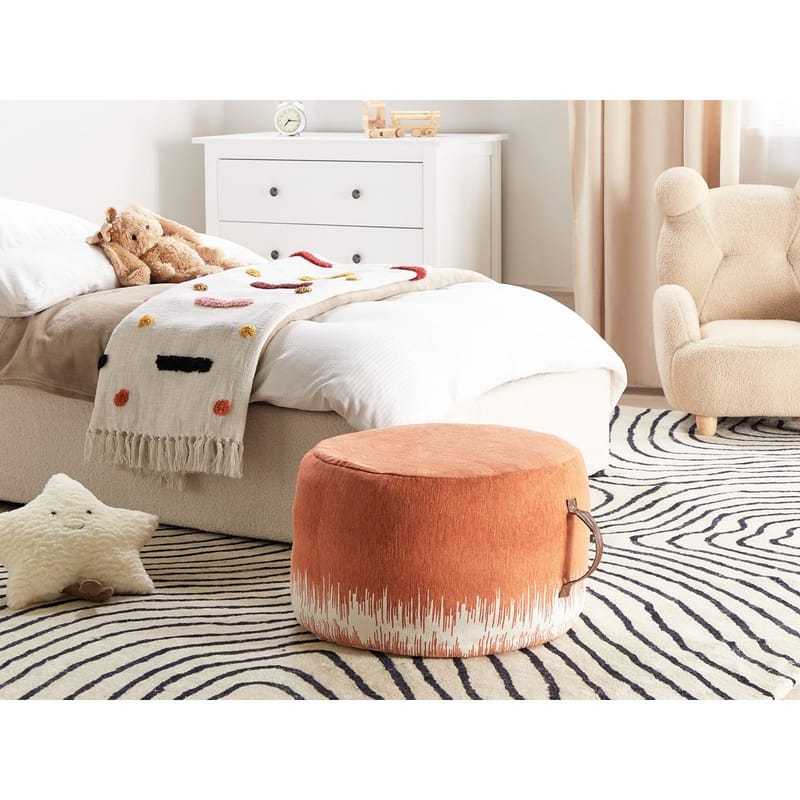 Puf Kawai - Orange, hvid - Møbler - Stole & lænestole - Taburet & skammel - Ottoman