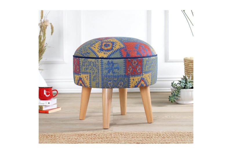 Puf Keliorbury Blå - Blå - Møbler - Stole & lænestole - Taburet & skammel - Ottoman