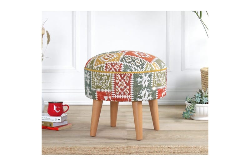 Puf Keliorbury Hvid - Hvid - Møbler - Stole & lænestole - Taburet & skammel - Ottoman