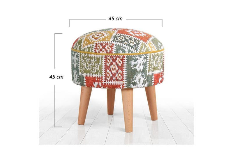 Puf Keliorbury Hvid - Hvid - Møbler - Stole & lænestole - Taburet & skammel - Ottoman