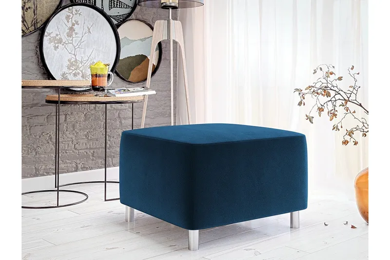Kintore Fotpall 56 cm Dark blue - Møbler - Stole & lænestole - Taburet & skammel - Puf
