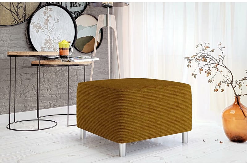 Kintore Fotpall 56 cm Dark yellow - Møbler - Stole & lænestole - Taburet & skammel - Puf