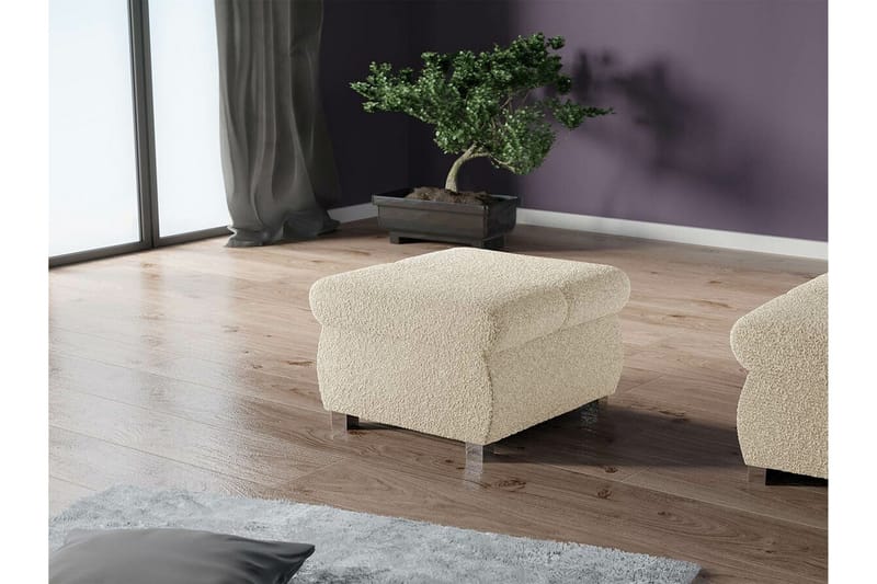 Kintore Fotpall 60 cm beige - Møbler - Stole & lænestole - Taburet & skammel - Puf