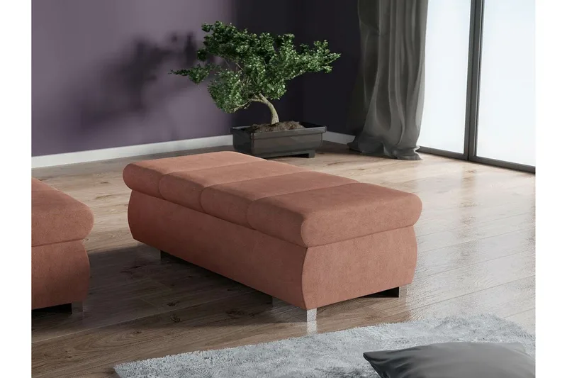 Kintore Fotpall 60 cm Light Brown/Cream - Møbler - Stole & lænestole - Taburet & skammel - Puf