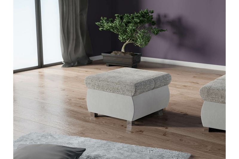 Kintore Fotpall 60 cm Light grey/Dark grey - Møbler - Stole & lænestole - Taburet & skammel - Puf