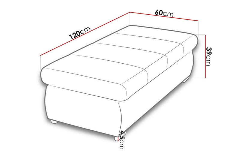 Kintore Fotpall 60 cm NO_BRAND Ljusgrå - Møbler - Stole & lænestole - Taburet & skammel - Puf