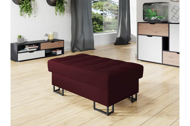 Kintore Fotpall 67 cm Wine red - Møbler - Stole & lænestole - Taburet & skammel - Puf