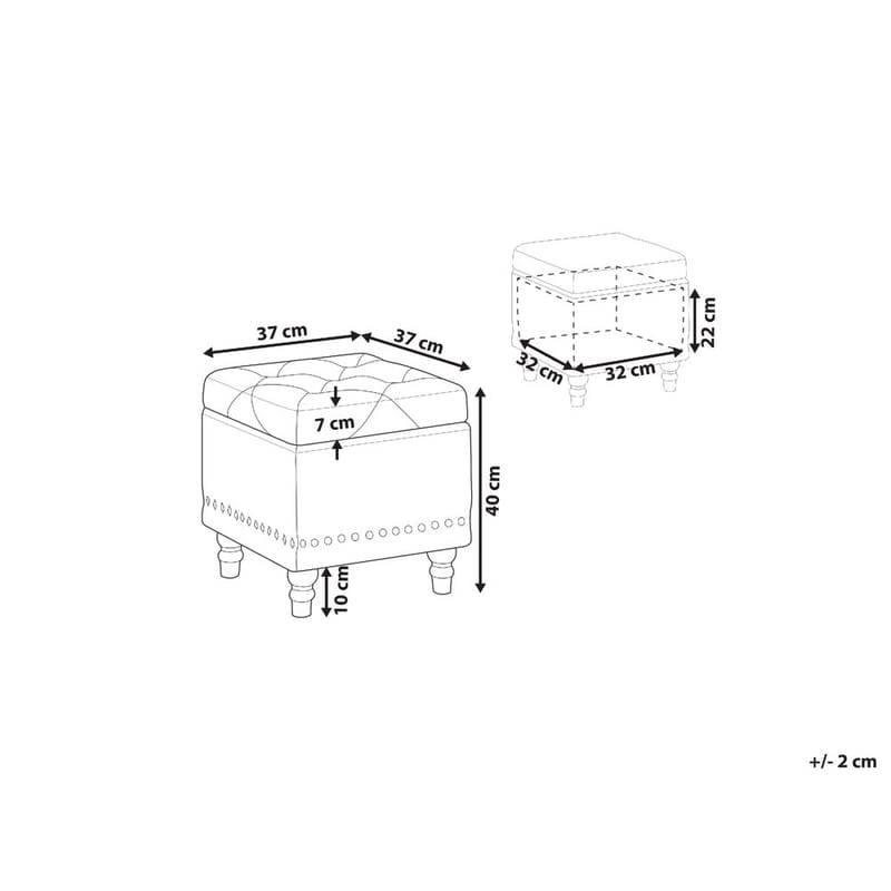 Puf Loretto - Beige - Møbler - Stole & lænestole - Taburet & skammel - Ottoman