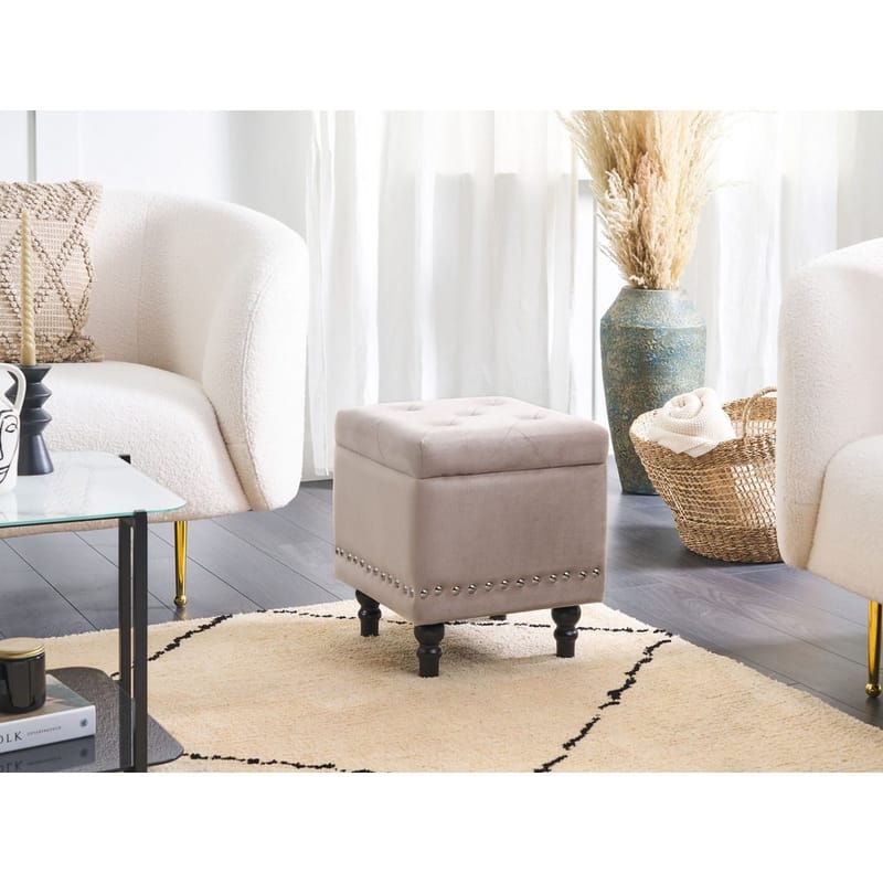 Puf Loretto - Beige - Møbler - Stole & lænestole - Taburet & skammel - Ottoman