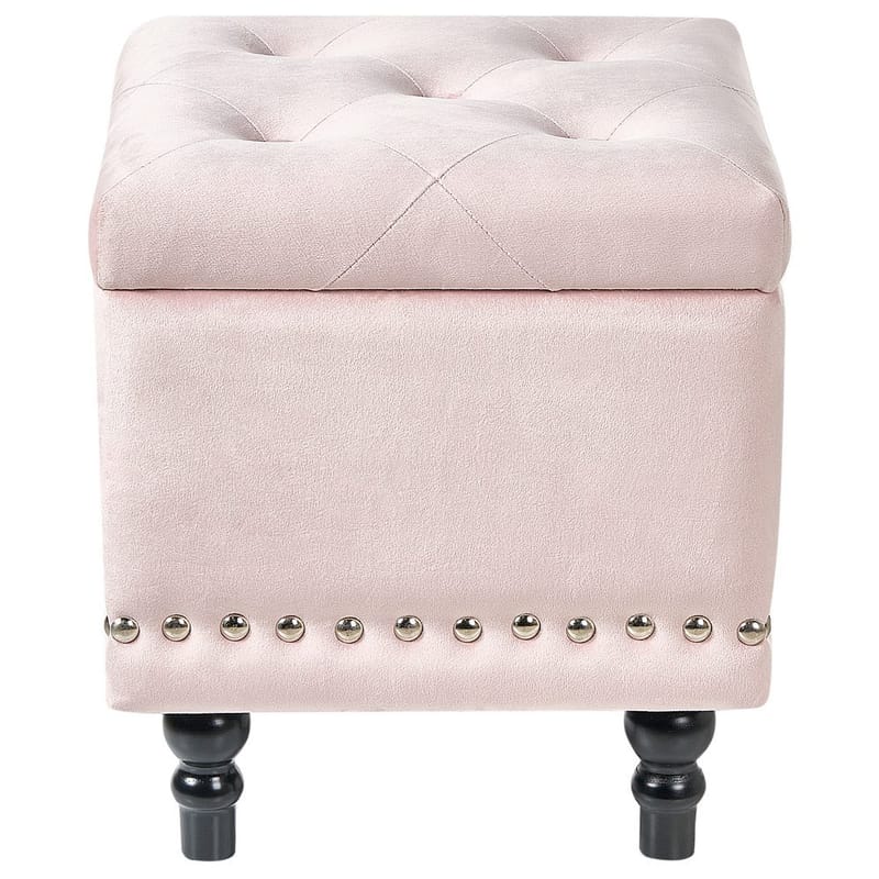 Puf Loretto - Rosa, Sort - Møbler - Stole & lænestole - Taburet & skammel - Ottoman