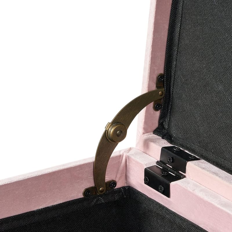 Puf Loretto - Rosa, Sort - Møbler - Stole & lænestole - Taburet & skammel - Ottoman