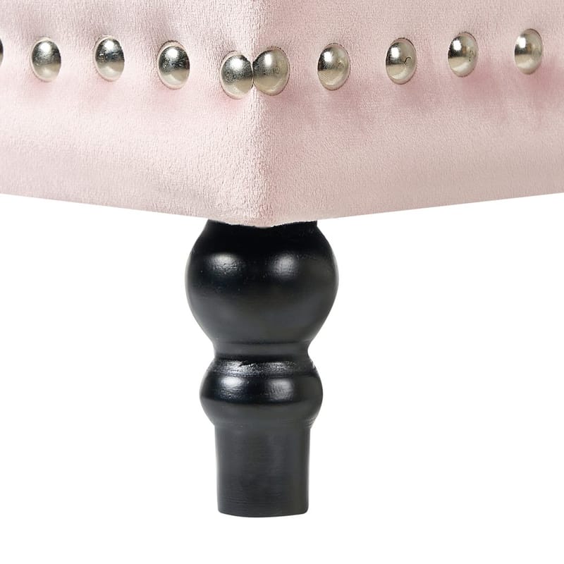 Puf Loretto - Rosa, Sort - Møbler - Stole & lænestole - Taburet & skammel - Ottoman