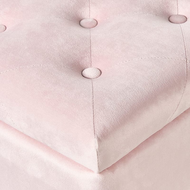 Puf Loretto - Rosa, Sort - Møbler - Stole & lænestole - Taburet & skammel - Ottoman