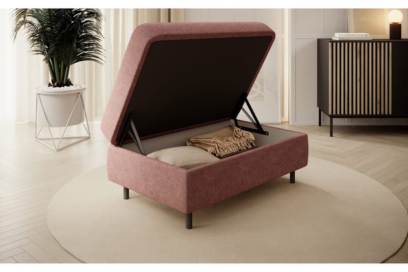 Manoti Fodskammel 104 cm - Rosa - Møbler - Stole & lænestole - Taburet & skammel - Puf - Puf med opbevaring