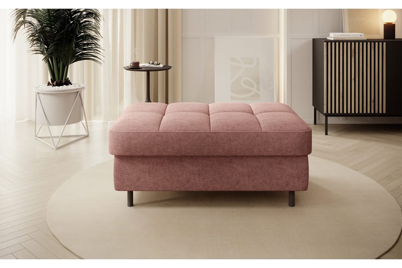 Manoti Fodskammel 104 cm - Rosa - Møbler - Stole & lænestole - Taburet & skammel - Puf - Puf med opbevaring