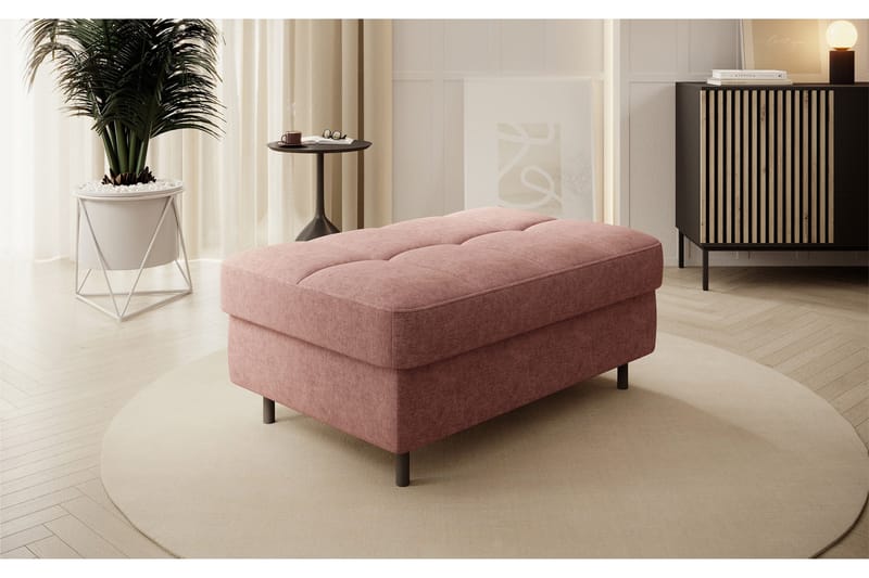 Manoti Fodskammel 104 cm - Rosa - Møbler - Stole & lænestole - Taburet & skammel - Puf - Puf med opbevaring