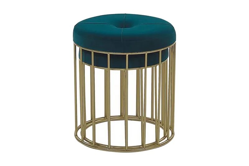 Mattila Fodskammel 2-pak - Blå - Møbler - Stole & lænestole - Taburet & skammel - Puf