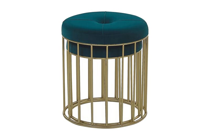 Mattila Fodskammel 2-pak - Blå - Møbler - Stole & lænestole - Taburet & skammel - Puf