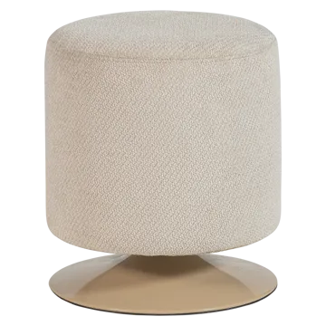 Puf med drejefod Islen 39 cm rundt - Beige - Møbler - Stole & lænestole - Taburet & skammel - Ottoman