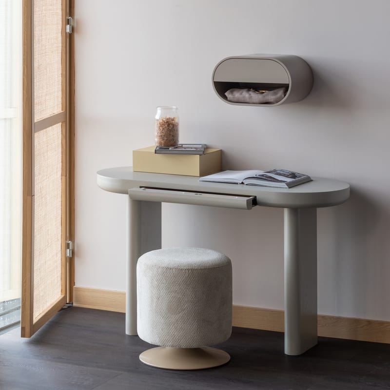 Puf med drejefod Islen 39 cm rundt - Beige - Møbler - Stole & lænestole - Taburet & skammel - Ottoman