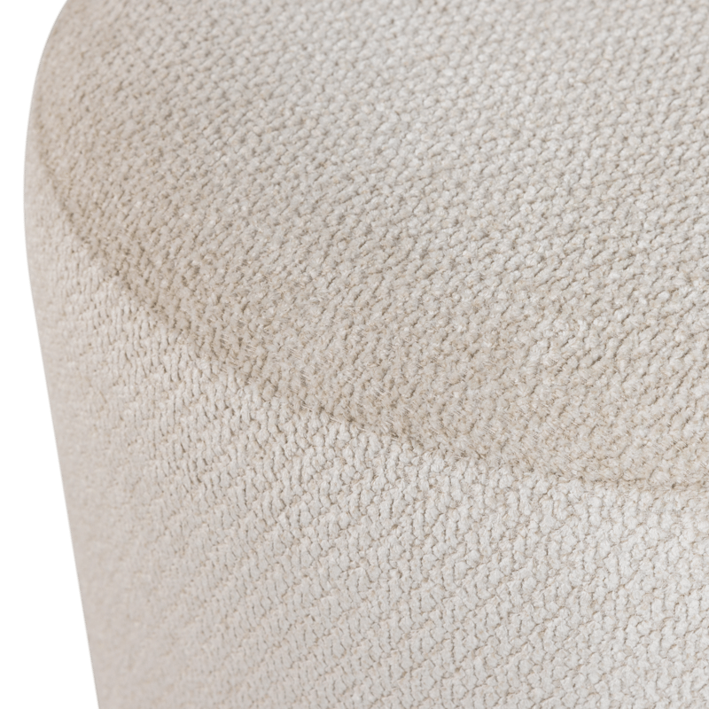 Puf med drejefod Islen 39 cm rundt - Beige - Møbler - Stole & lænestole - Taburet & skammel - Ottoman