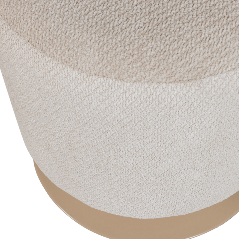 Puf med drejefod Islen 39 cm rundt - Beige - Møbler - Stole & lænestole - Taburet & skammel - Ottoman