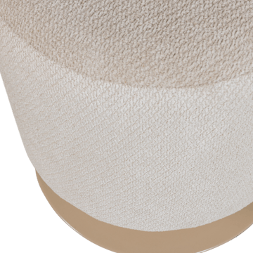 Puf med drejefod Islen 39 cm rundt - Beige - Møbler - Stole & lænestole - Taburet & skammel - Ottoman