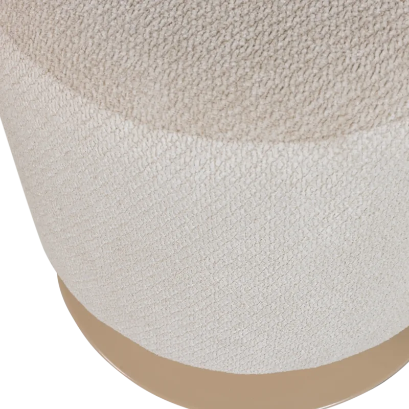 Puf med drejefod Islen 39 cm rundt - Beige - Møbler - Stole & lænestole - Taburet & skammel - Ottoman