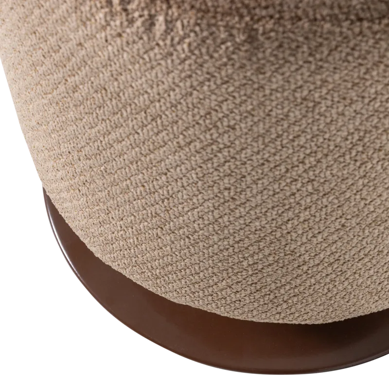Puf med drejefod Islen 39 cm rundt - Brun - Møbler - Stole & lænestole - Taburet & skammel - Ottoman