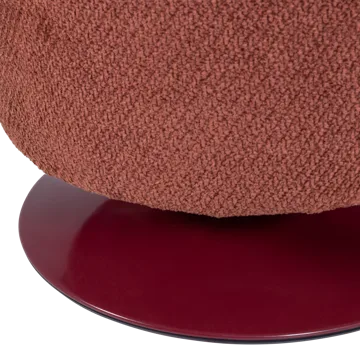 Puf med drejefod Islen 39 cm rundt - Vinrød - Møbler - Stole & lænestole - Taburet & skammel - Ottoman