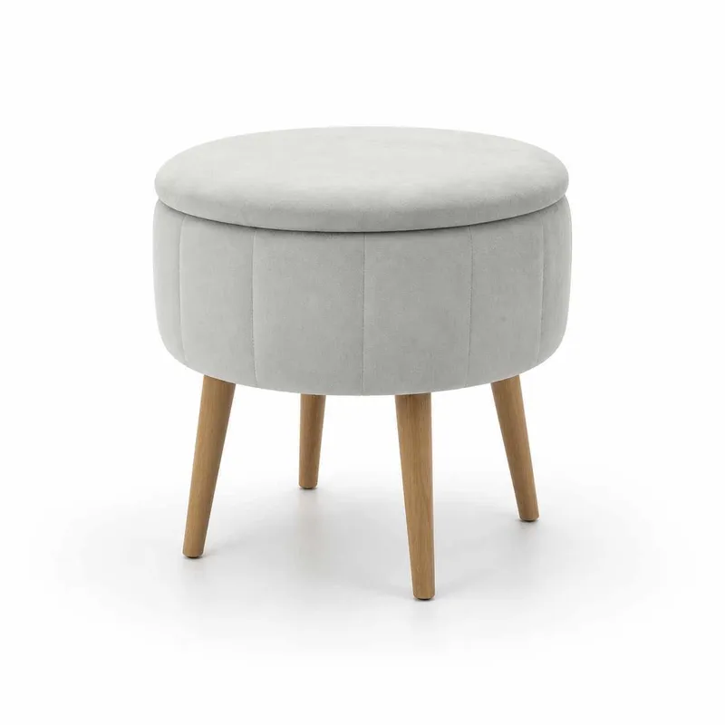Puf med opbevaring Atelier Del Sofa Berlin Babyface (Ø45 x H44 cm) Beige, undefined