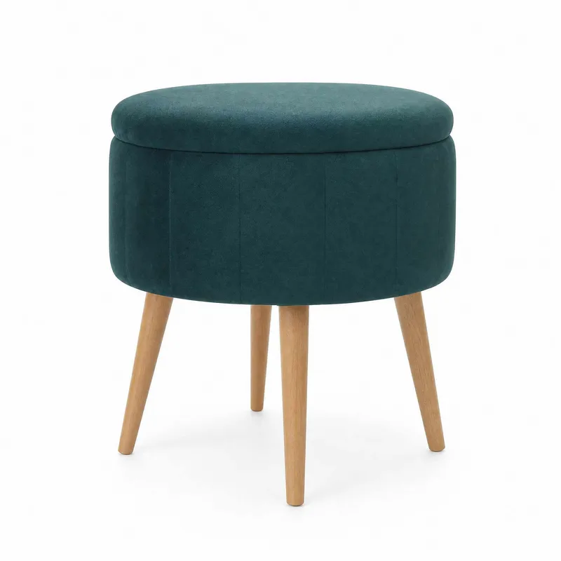 Puf med opbevaring Atelier Del Sofa Berlin Babyface (Ø45 x H44 cm) Emerald, undefined