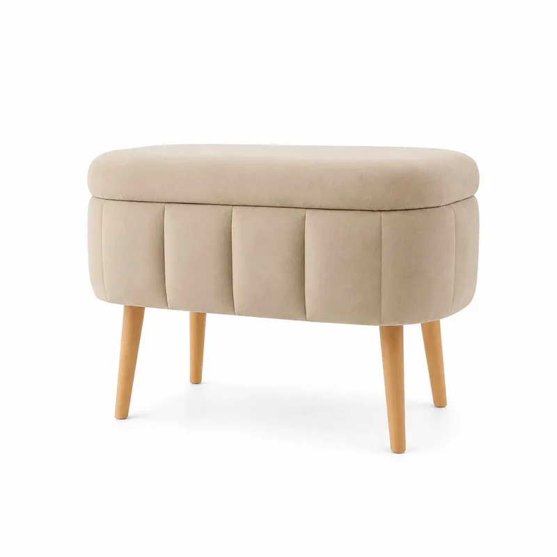 Puf med opbevaring Atelier Del Sofa Mini Oslo (60 x 46 x 35 cm) Beige, undefined