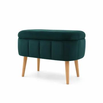 Puf med opbevaring Atelier Del Sofa Mini Oslo (60 x 46 x 35 cm) Emerald
