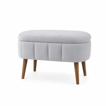 Puf med opbevaring Atelier Del Sofa Mini Oslo (60 x 46 x 35 cm) Grå