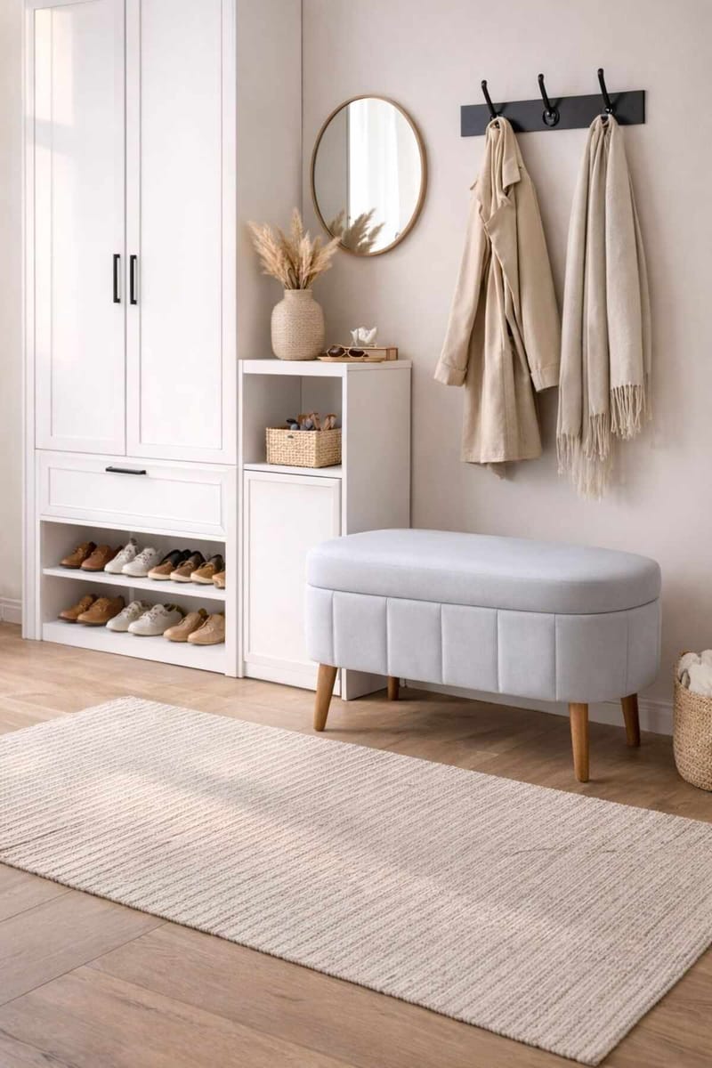Puf med opbevaring Atelier Del Sofa Mini Oslo (60 x 46 x 35 cm) Grå - Møbler - Stole & lænestole - Taburet & skammel - Ottoman