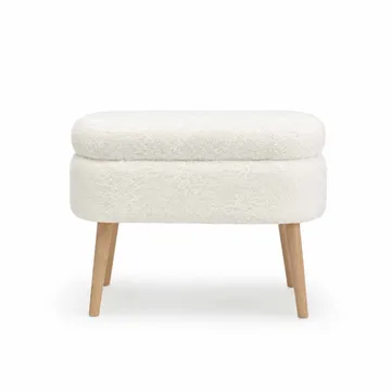 Puf med opbevaring Atelier Del Sofa Mini Oslo (60 x 46 x 35 cm) Hvid