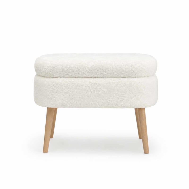 Puf med opbevaring Atelier Del Sofa Mini Oslo (60 x 46 x 35 cm) Hvid, undefined