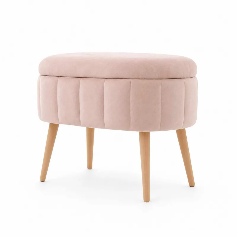 Puf med opbevaring Atelier Del Sofa Mini Oslo (60 x 46 x 35 cm) Lyserød, undefined
