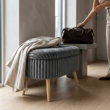 Puf med opbevaring Atelier Del Sofa Mini Oslo Linen (60 x 46 x 35 cm) Antracit - Antracit - Møbler - Stole & lænestole - Taburet & skammel - Ottoman - Ottoman & siddepuf med opbevaring