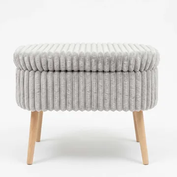 Puf med opbevaring Atelier Del Sofa Mini Oslo Linen (60 x 46 x 35 cm) Grå