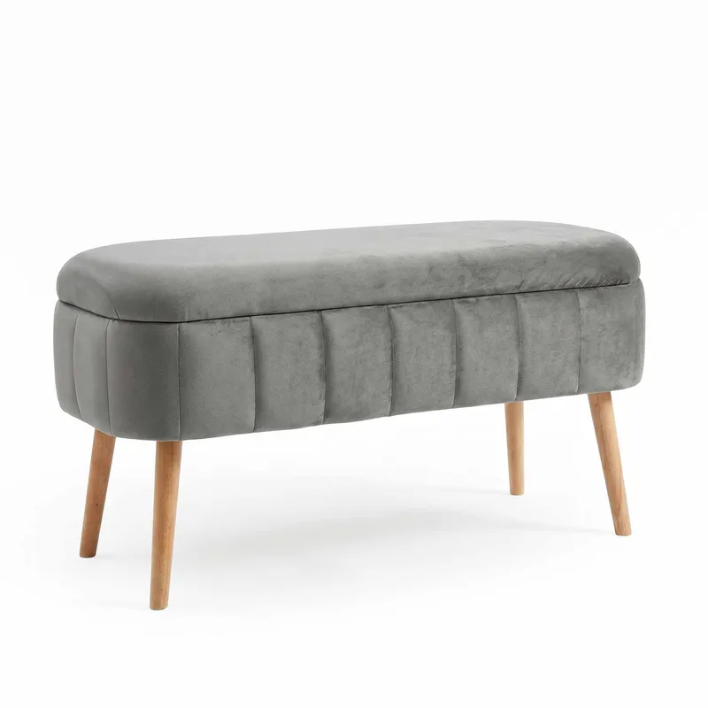 Puf med opbevaring Atelier Del Sofa Oslo Babyface (90 x 46 x 35 cm) Antracit, undefined